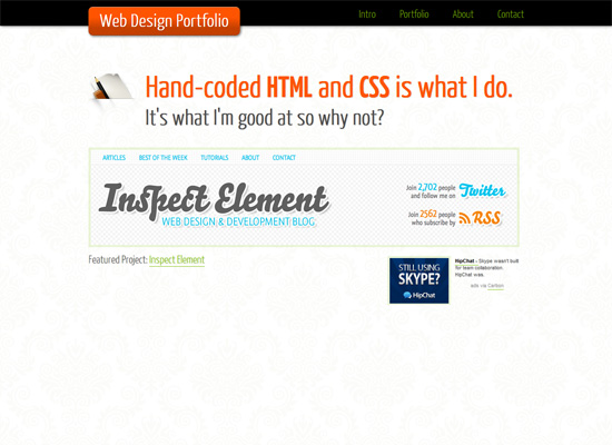 Ultimate Collection and a Must-Read HTML5 Tutorials and Resources Code a Backwards Compatible, One Page Portfolio with HTML5 and CSS3