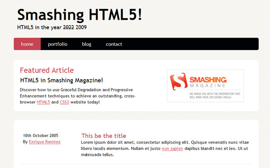 Ultimate Collection and a Must-Read HTML5 Tutorials and Resources Coding A HTML 5 Layout From Scratch