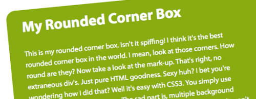 Rounded Corner Boxes the CSS3 Way
