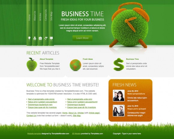 2011年2月8款免费HTML-CSS模板推荐