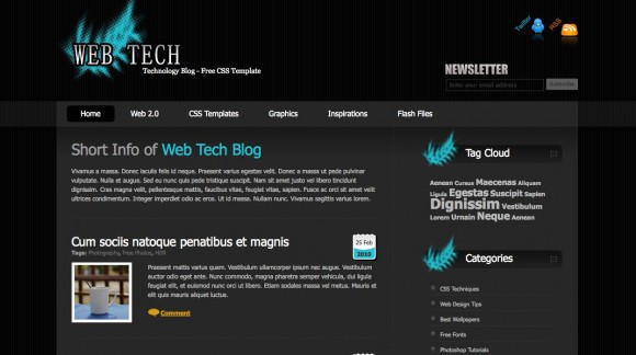 2011年2月8款免费HTML-CSS模板推荐