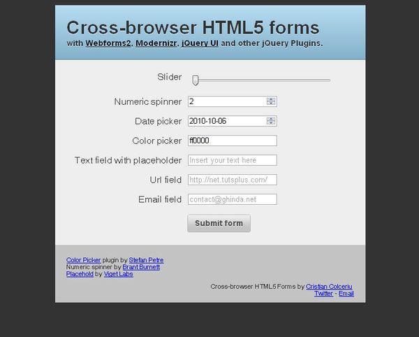 分享16个优秀的 CSS3 表单开发教程