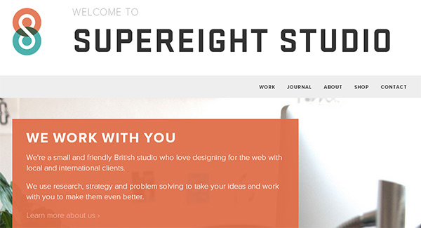 Supereight Studio in Orange in Web Design