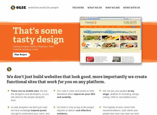 orange color websites