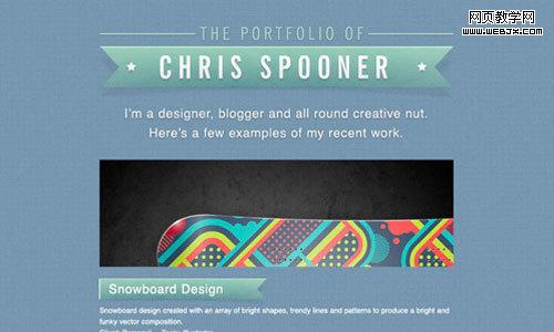 在photoshop中绘制一个时髦的网页 http://line25.com/tutorials/create-a-stylish-portfolio-site-design-in-photoshop