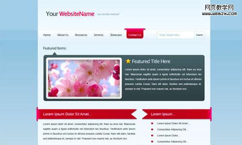 在photoshop中绘制带有3D元素的网页 http://sixrevisions.com/tutorials/photoshop-tutorials/create-a-web-layout-with-3d-elements-using-photoshop/