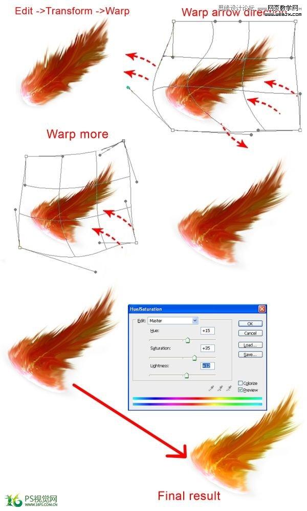 Photoshop合成梦幻效果的沉思天使-网页教学网