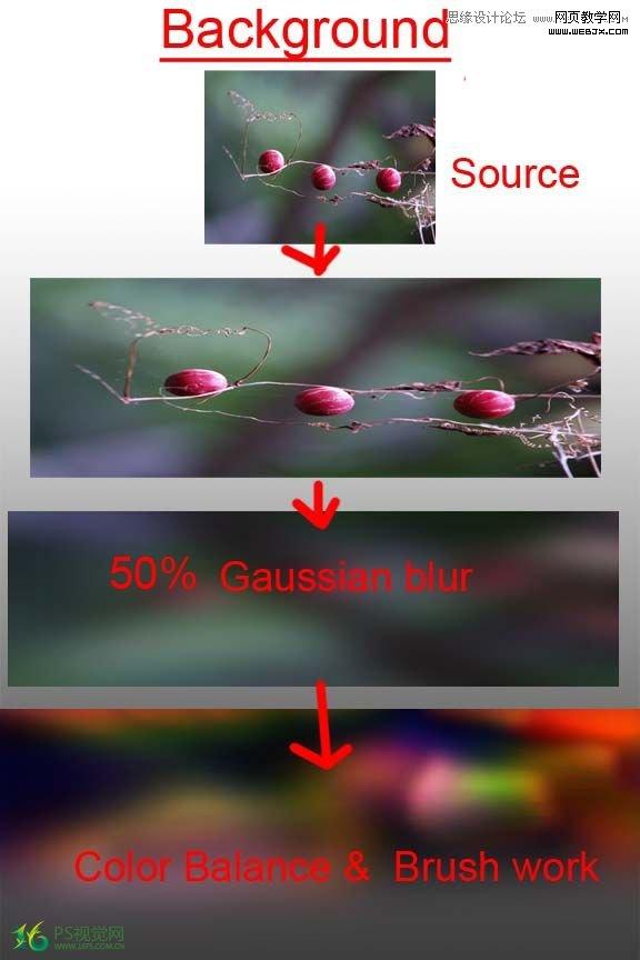 Photoshop合成梦幻效果的沉思天使-网页教学网