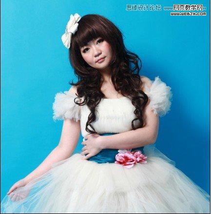 Photoshop给美女照片转成清爽的水彩素描画效果-webjx.com