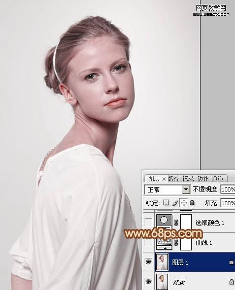 Photoshop打造流行黄色调室内美女图片
