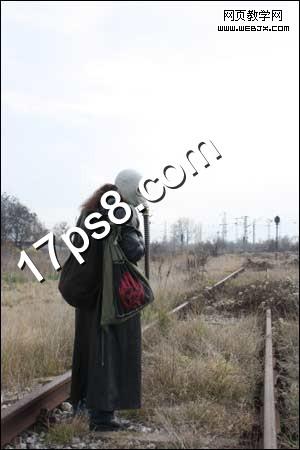 环境保护海报 枯树 骷髅头 乌鸦 世界末日 ps教程 ps合成