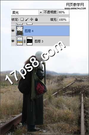 环境保护海报 枯树 骷髅头 乌鸦 世界末日 ps教程 ps合成