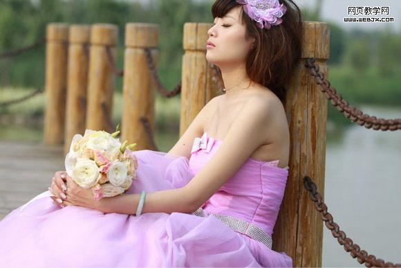 Photoshop调出外景美女通透黄褐色