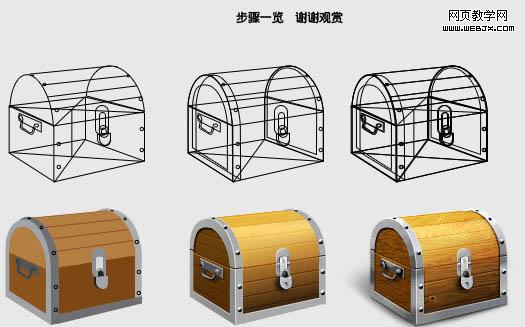 Photoshop制作一个古典的小木箱