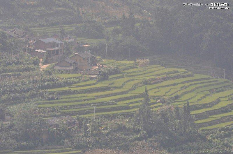 Photoshop使用滤镜处理一张灰蒙蒙的田园照片网页教学网