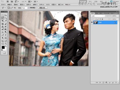 Photoshop后期用液化滤镜给照片变形人物修正