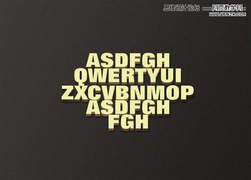 Photoshop图层样式简单制作3D立体字效果