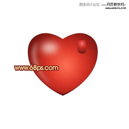 Photoshop绘制带有蝴蝶结的立体心形