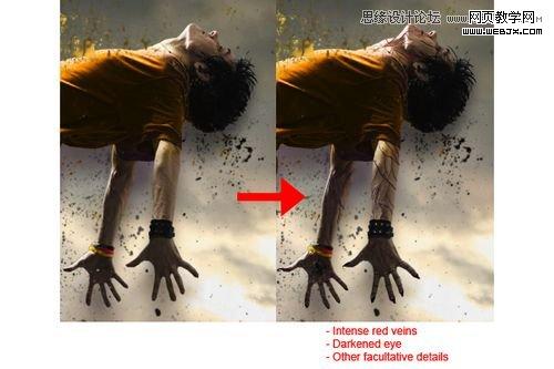Photoshop打造人体解体爆破瞬间特效
