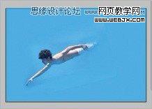Photoshop使用素材合成水下男美人鱼场景