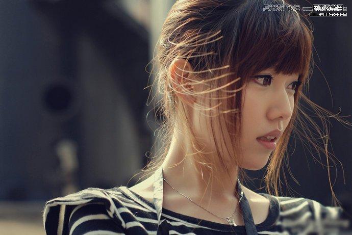 Photoshop调出蓝色通透效果的可爱美女
