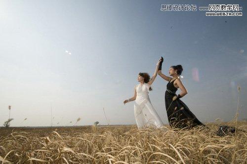 Photoshop调出外景人像复古的冷色调效果