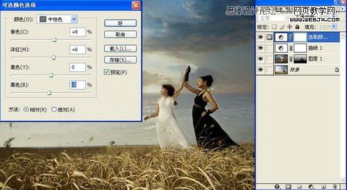 Photoshop调出外景人像复古的冷色调效果