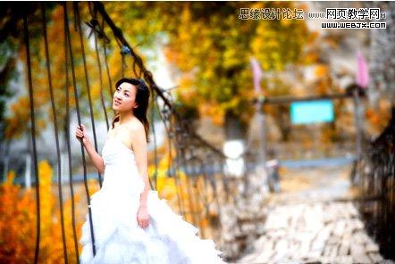 Photoshop调出婚片优美的V2色调
