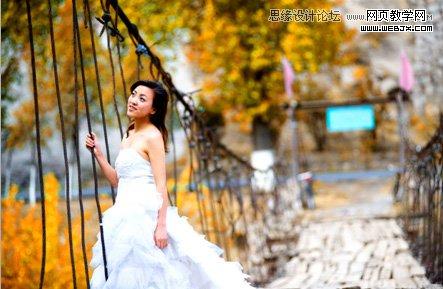 Photoshop调出婚片优美的V2色调