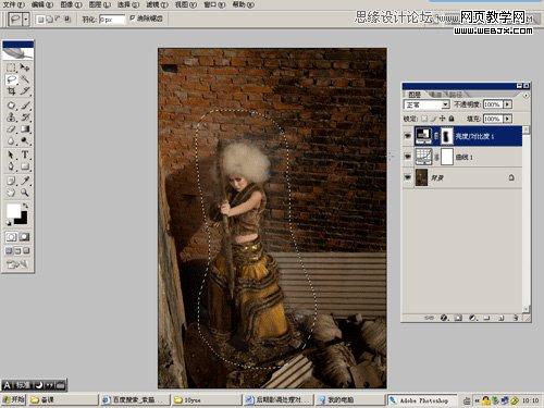 Photoshop调出颓废单色黄调中性色效果