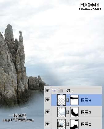 Photoshop合成迷雾江面泛舟的奇幻场景