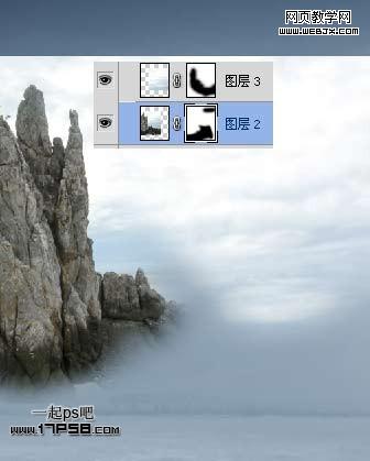 Photoshop合成迷雾江面泛舟的奇幻场景