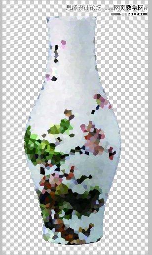 Photoshop简单制作打碎后重新粘贴的花瓶