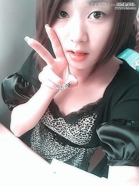 Photoshop简单处理手机照美女效果