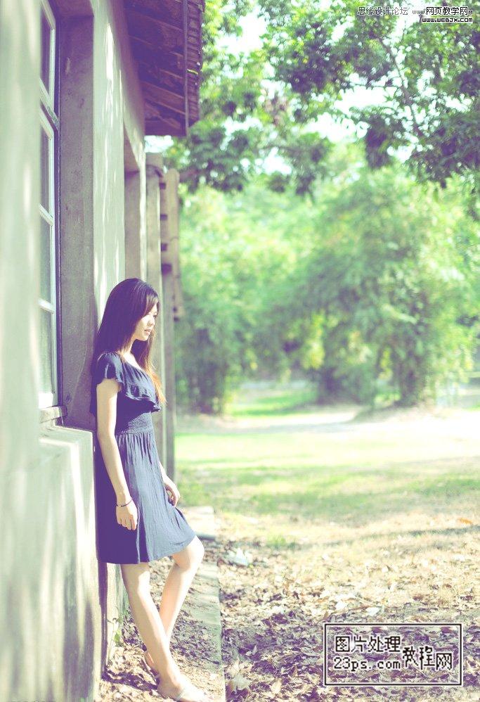 Photoshop调出外景MM清新唯美的图片效果