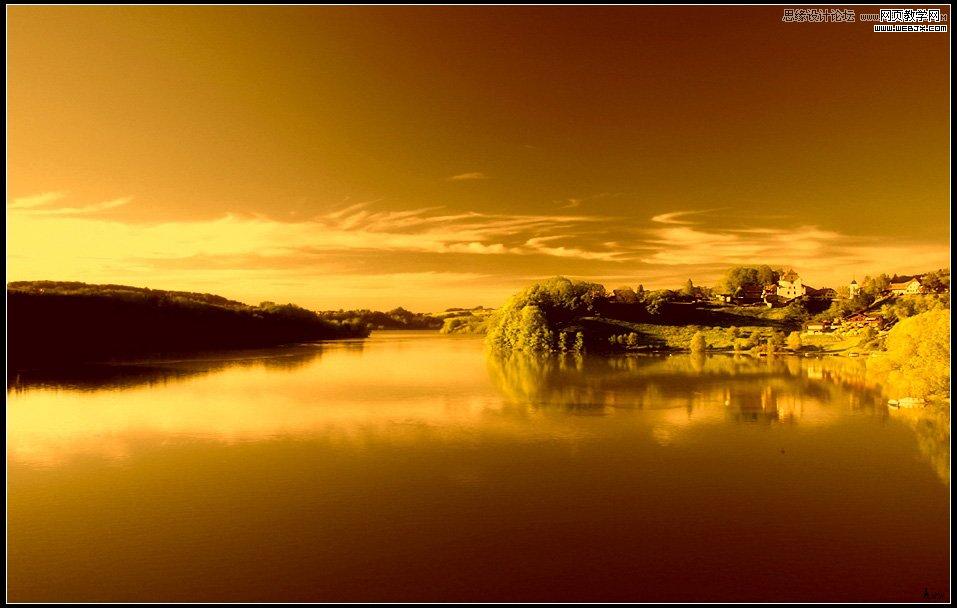 Photoshop简单给风景照调出黄昏色调效果