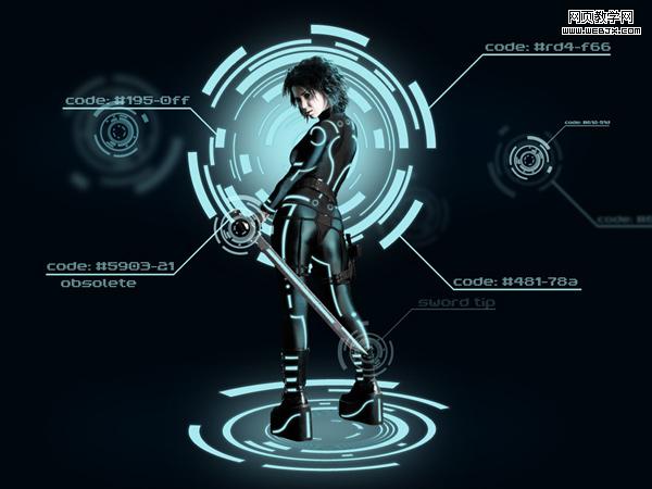 Photoshop合成绚丽的特级效果:Tron风格插画_webjx.com