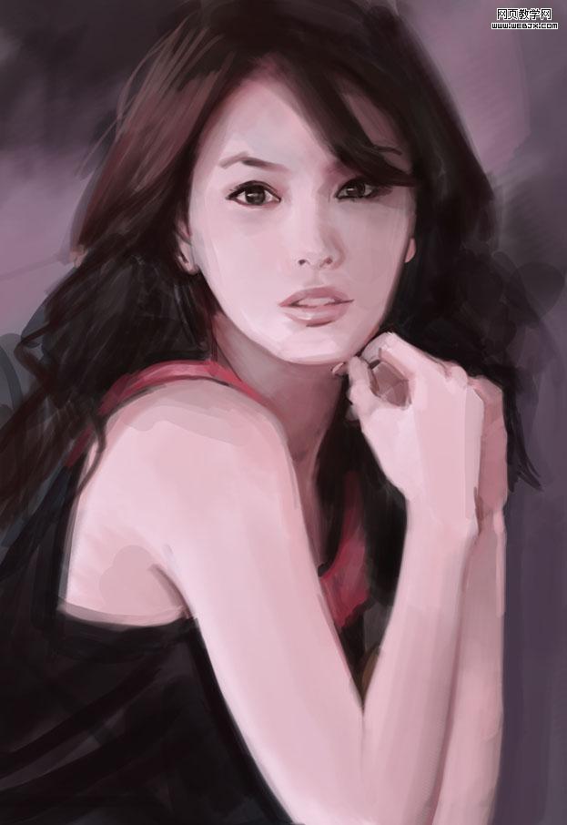 Photoshop数位板段时间创造完整的人像作品_webjx.com