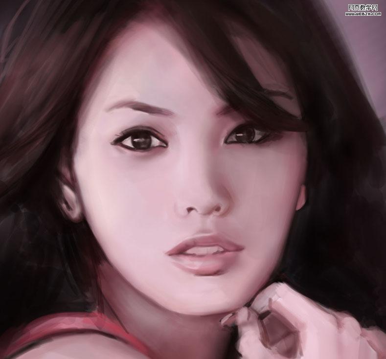 Photoshop数位板段时间创造完整的人像作品_webjx.com