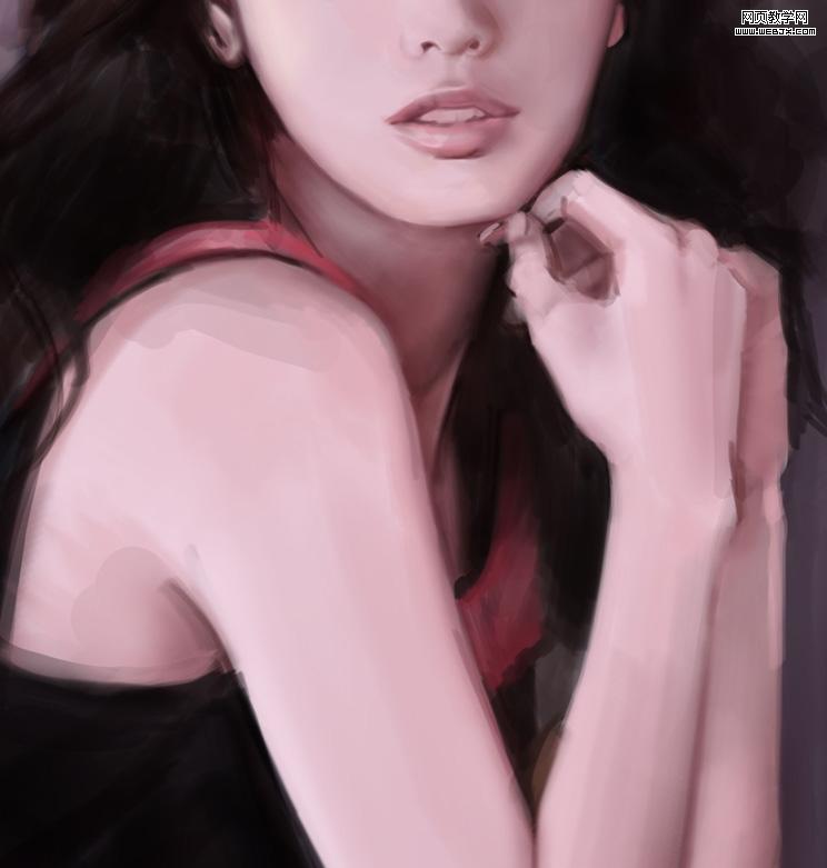 Photoshop数位板段时间创造完整的人像作品_webjx.com