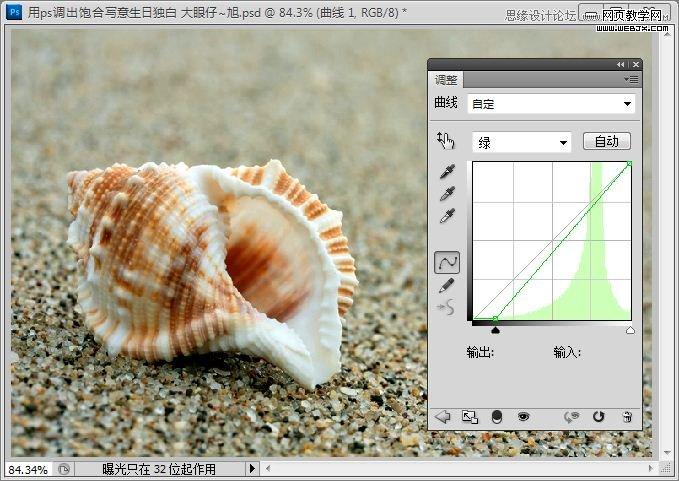 Photoshop写意效果教程:低调的沙滩海螺图片_webjx.com