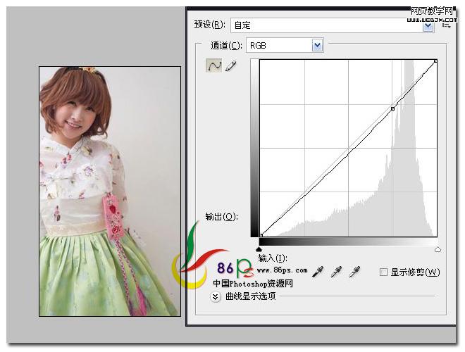PS曲线和可选颜色调整层调出甜美的日系色调_webjx.com