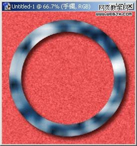 Photoshop教程:图层样式制作漂亮的手镯_webjx.com
