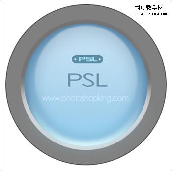 Photoshop简单绘制淡蓝色的网页按钮_webjx.com