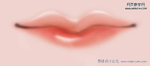 Photoshop鼠绘实例教程:绘制性感的红唇_webjx.com