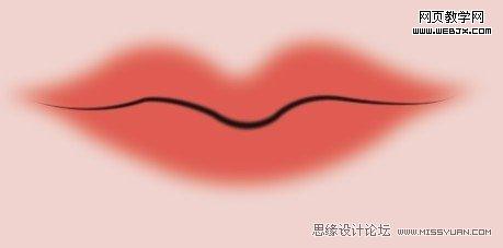 Photoshop鼠绘实例教程:绘制性感的红唇_webjx.com
