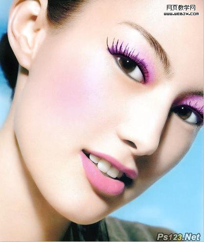 Photoshop相片教程:详细的美女上妆的教程_webjx.com