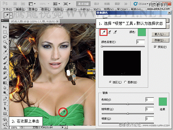 Photoshop入门实例教程:替换颜色命令的使用_webjx.com