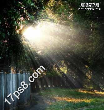 Photoshop图片简单教程:添加阳光照射特效_webjx.com网页教学网