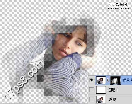Photoshop实例教程:美女图片添加马赛克边框_网页webjx.com教学网